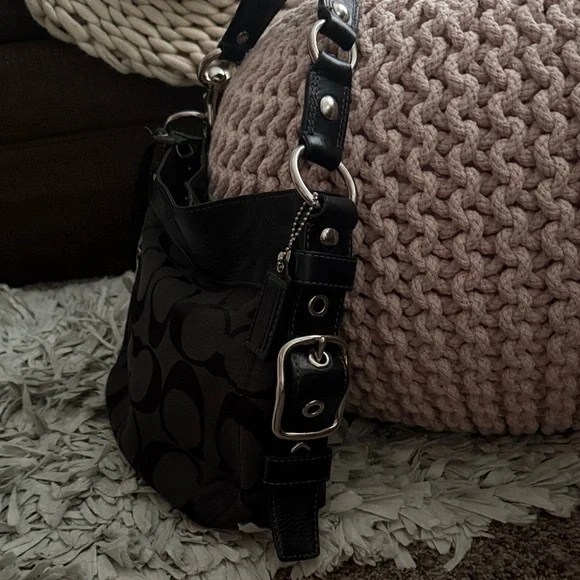 Y2K Black coach Shoulder Bag - Picture 2 of 13
